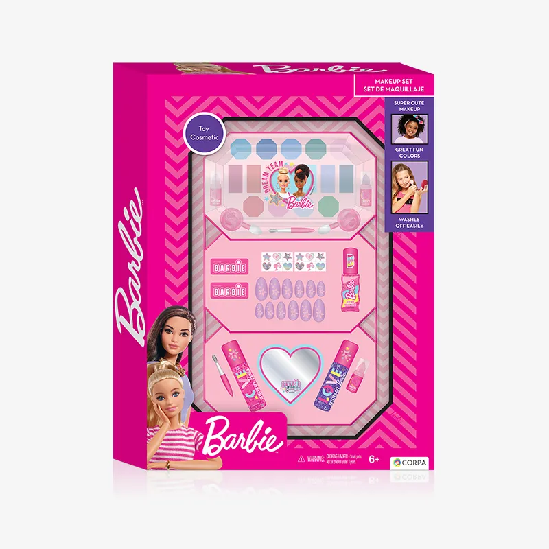 3 Decks Big Octagonal Cosmetic Case, Barbie