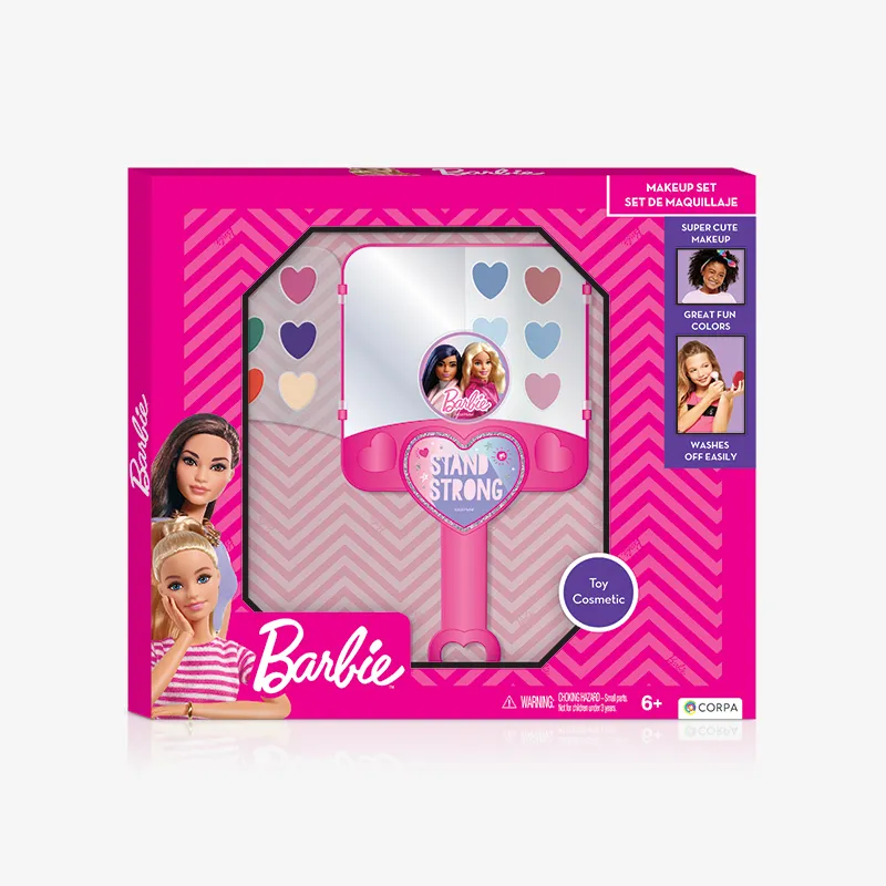 Vanity mirror with cosmetics., Barbie