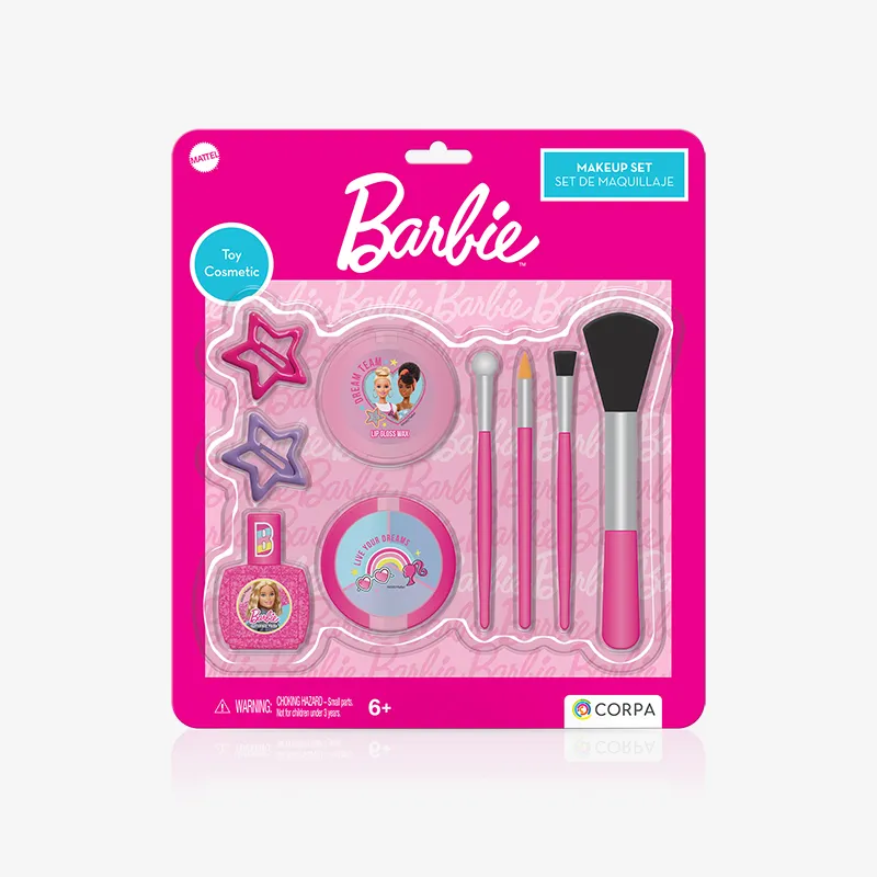 Makeup Set with Brushes, Barbie