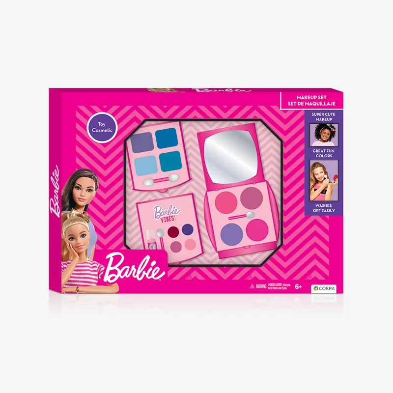 Three layer cosmetic set in a box., Barbie