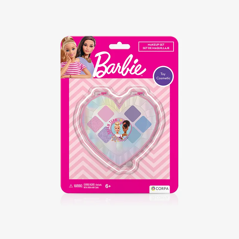 Medium heart Cosmetic case with capitone effect, Barbie