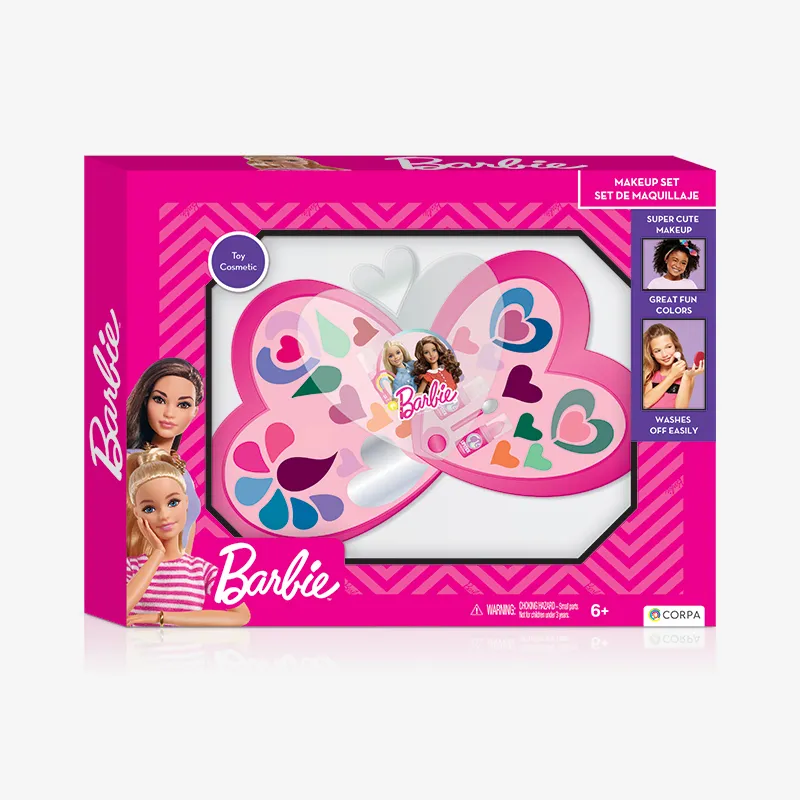 2 Decks Heart Shape Cosmetic Case, Barbie