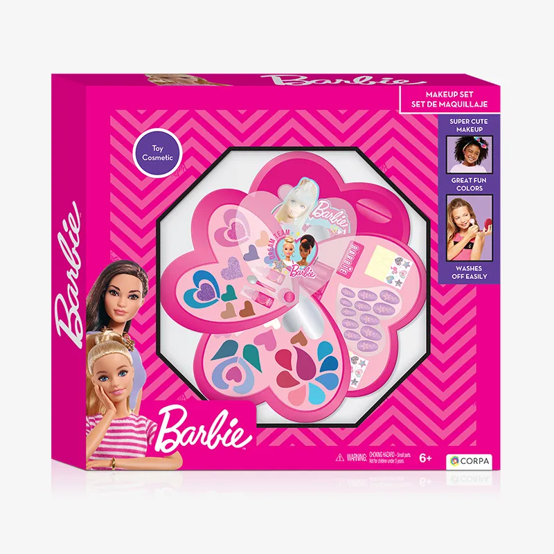 4 Decks Heart Shape Cosmetic Case, Barbie