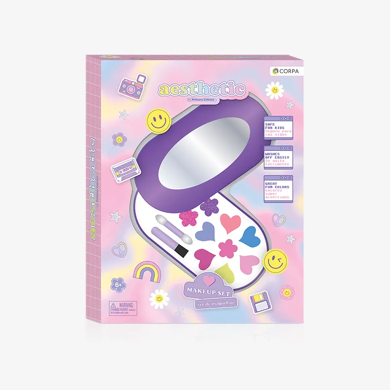 2 Deck Oval MakeUp Case, Aesthetic