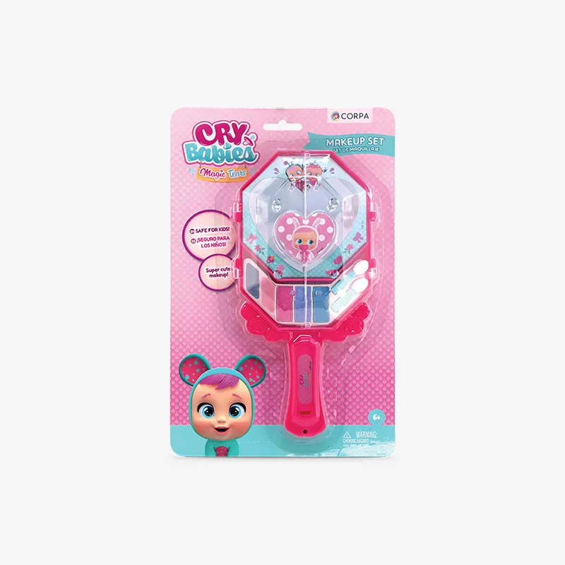 Hand Mirror with Cosmetics, Cry Babies