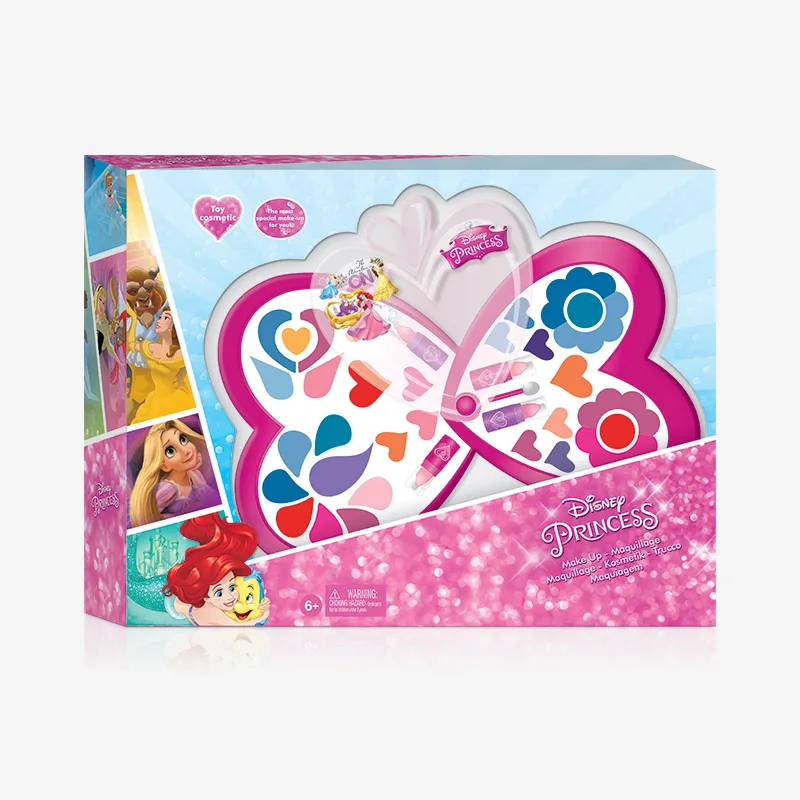 2 Decks Heart Shape Cosmetic Case, Disney Princess