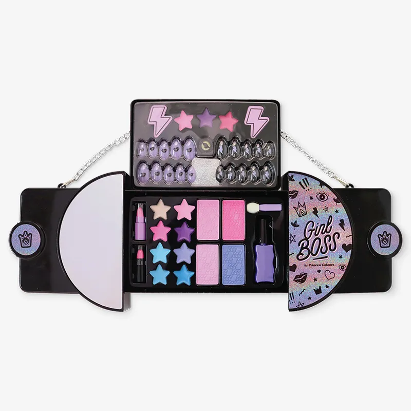 2 Decks Sliding Handbag With Makeup, Photo 5 of 5