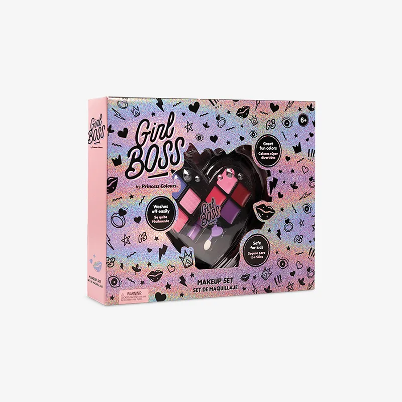 Big Heart Makeup Case, Girl Boss