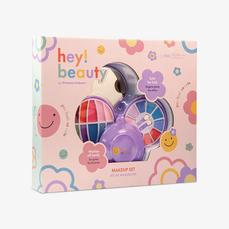 3 Decks Round Makeup Case, Hey! Beauty