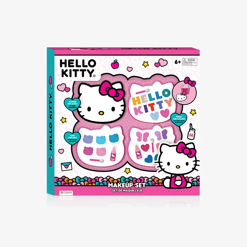 3 Decks Hello Kitty Face Makeup Case, Hello Kitty