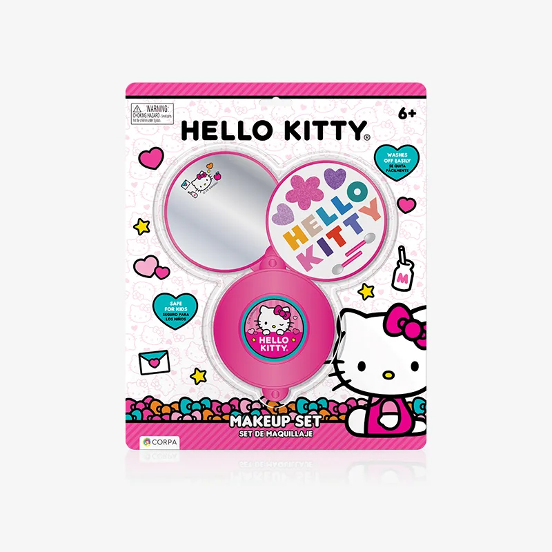 2 Decks Round Makeup Case, Hello Kitty