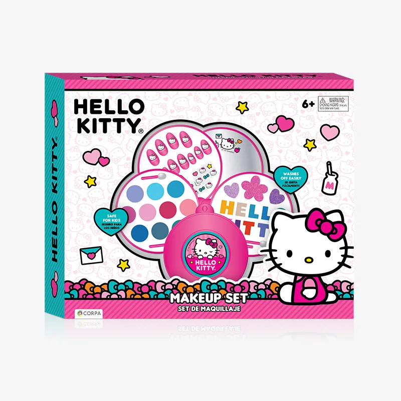 4 Decks Round Makeup Case, Hello Kitty
