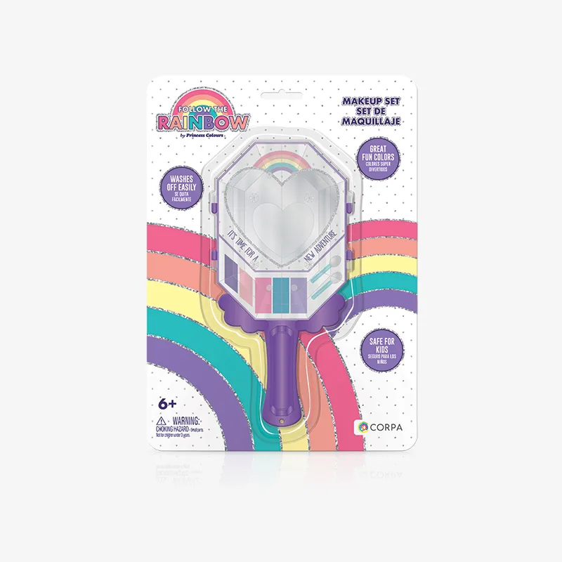 Hand Mirror With Makeup, Follow the Rainbow