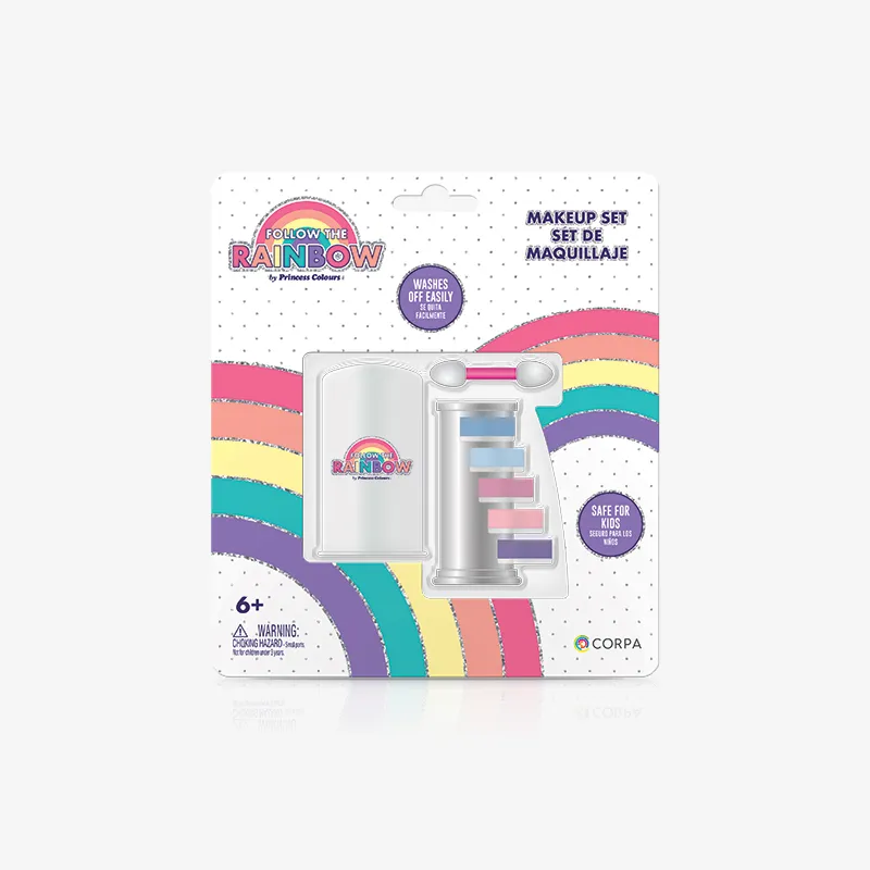 5 Decks Mini Organizer With Makeup, Follow the Rainbow