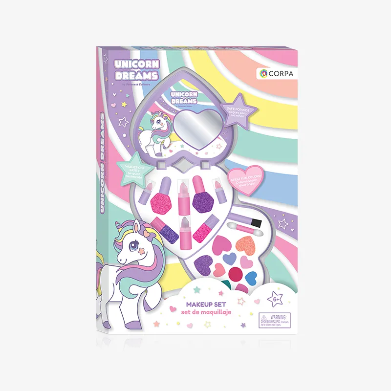 2 Decks Heart Makeup Case, Unicorn Dreams