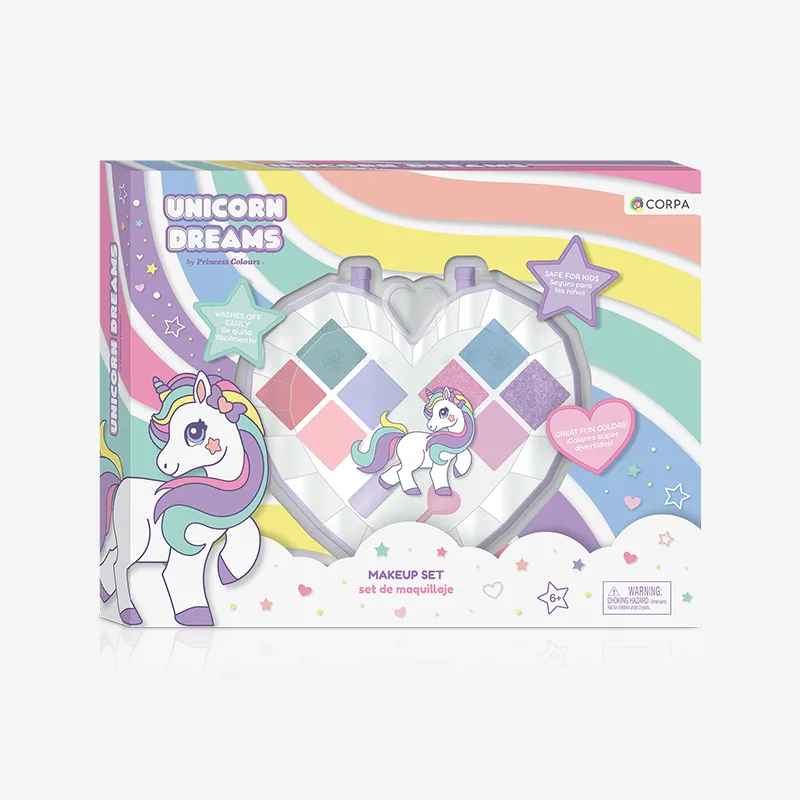 Big Heart Cosmetic Case in a box, Unicorn Dreams